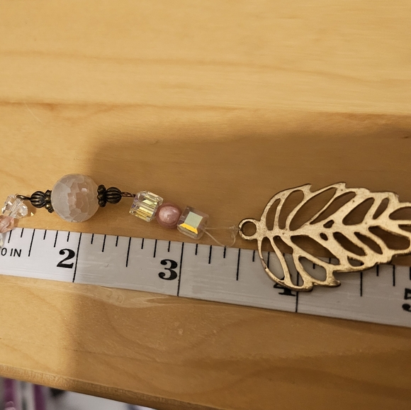 Suncatcher with rose quartz and Swarovski - Picture 4 of 9